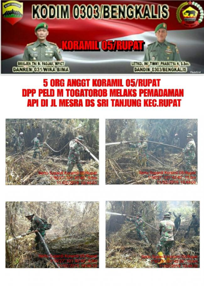 Cuaca Makin Ekstrim, 2 Lahan Tanah Gambut kebakaran di Pulau Rupat